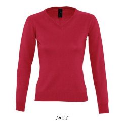 Sweter damski Sol's Galaxy. Czerwone swetry damskie SOL'S, s, bez wzorów, z bawełny, bez kołnierzyka, bez ramiączek, bez kaptura. Za 190.70 zł.
