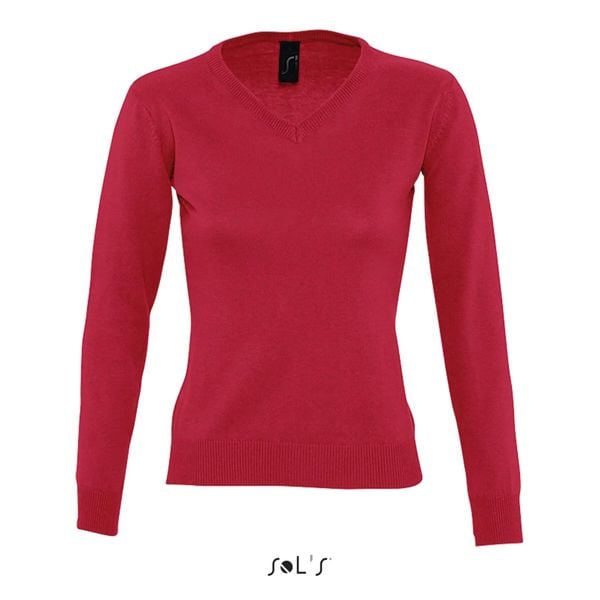 Sweter damski Sol's Galaxy. Czerwone swetry damskie SOL'S, s, bez wzorów, z bawełny, bez kołnierzyka, bez ramiączek, bez kaptura. Za 156.00 zł.