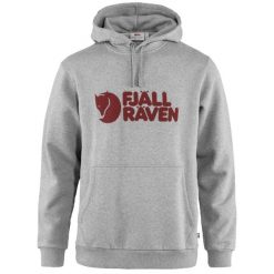 Bluza dresowa męsa Fjällräven Logo Hoodie. Szare bluzy męskie Fjällräven, m, bez wzorów, z dresówki, z kapturem. Za 519.99 zł.