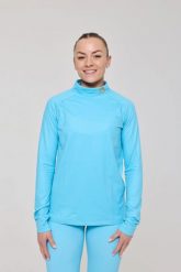 Damska koszulka termoaktywna Rhythm Is A Dancer. Niebieskie koszulki sportowe damskie OOSC, s, bez wzorów, z materiału, bez kołnierzyka, bez ramiączek, na fitness i siłownię. Za 269.99 zł.