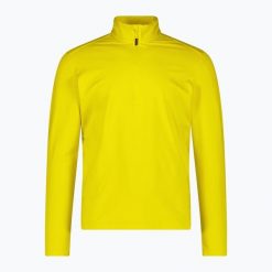 Bluza męska CMP 30L1097. Żółte bluzy sportowe męskie CMP, l, bez wzorów, bez kaptura, narciarskie. Za 129.99 zł.