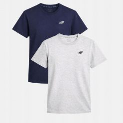T-SHIRT MĘSKI 4F KOSZULKA ZESTAW KOMPLET 2 SZTUKI L TTSHM3341. Koszulki sportowe męskie 4f, l, bez wzorów, z bawełny, bez kołnierzyka, bez ramiączek, na fitness i siłownię. Za 86.00 zł.