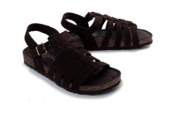 YOKONO JERBA-260 nob marron, sandały damskie. Brązowe sandały damskie Yokono, bez wzorów, ze skóry, bez obcasa, bez zapięcia. Za 215.92 zł.