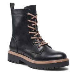 Trzewiki Jenny Fairy. Czarne botki damskie Jenny Fairy, bez obcasa, na płaskiej podeszwie, bez zapięcia. Za 143.99 zł.