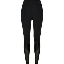 Damskie legginsy z wysoką talią Urban Classics mixed tech. Czarne legginsy damskie Urban Classics, bez wzorów. Za 168.00 zł.