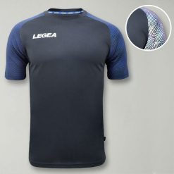 Męska Koszulka Biegowa Oddychająca 100% Poliester Ciemnoszary-Turkusowy. Niebieskie koszulki sportowe męskie Legea, m, bez wzorów, z bawełny, bez kołnierzyka, bez ramiączek, do biegania. Za 148.00 zł.