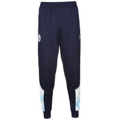 Jogging Manchester City Iconic Mcs Mesh 2022/23. Niebieskie spodnie sportowe męskie Puma, s, bez wzorów, z meshu, do biegania. W wyprzedaży za 259.80 zł.