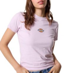 T-Shirt Dickies Maple Różowy. Czerwone t-shirty damskie Dickies, xs, bez wzorów, z bawełny, klasyczne, bez kołnierzyka. Za 151.45 zł.