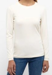 Damski Longsleeve Mustang Style Anna C Tee Whisper White 1014491 2013. Białe t-shirty damskie Mustang, xs, bez wzorów, bez kołnierzyka. Za 99.99 zł.