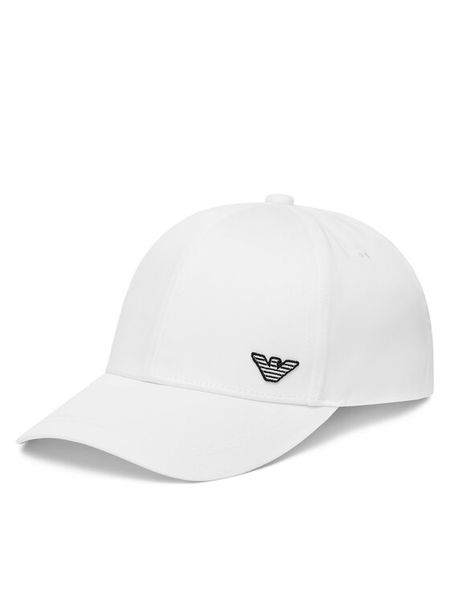 Emporio Armani Czapka z daszkiem EX000004 AF12603 U0011 Biały. Białe rękawiczki męskie Emporio Armani, bez wzorów, z bawełny. Za 189.99 zł.
