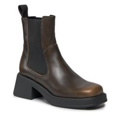 Botki Vagabond Shoemakers. Brązowe botki damskie Vagabond Shoemakers, bez obcasa, na słupku, bez zapięcia. Za 769.99 zł.