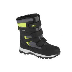 Śniegowce dla chłopca CMP Hexis Snow Boot. Czarne buty zimowe chłopięce CMP, bez wzorów, bez zapięcia. Za 279.99 zł.