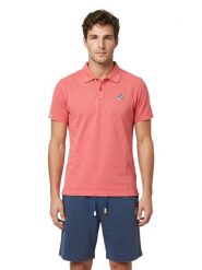 Koszulka polo męska w pastelowym odcieniu. Niebieskie koszulki polo męskie LEONE 1947 APPAREL, m, bez wzorów, eleganckie, bez ramiączek. Za 235.76 zł.