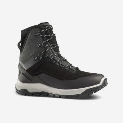 Buty turystyczne męskie Quechua SH900 skóra wodoodporne. Czarne trekkingi męskie QUECHUA, na zimę, przed kolano, trekkingowe. W wyprzedaży za 279.99 zł.