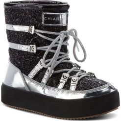 Śniegowce CHIARA FERRAGNI - 18AI-CF2121 Black. Czarne śniegowce i trapery damskie Chiara Ferragni, z materiału. Za 1,099.00 zł.