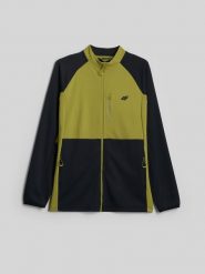 4F Bluza trekkingowa regular bez kaptura męska - zielona XL. Czarne bluzy męskie 4f, m, bez wzorów, bez kaptura. Za 199.99 zł.