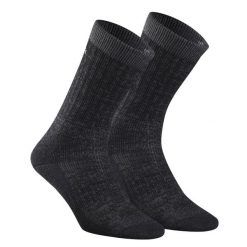 Second Life - Skarpety turystyczne Quechua SH900 Mid - Stan Doskonały. Czarne skarpety męskie QUECHUA, bez wzorów, z dzianiny. Za 101.99 zł.