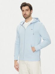 Gant Bluza Shield 2007059 Niebieski Regular Fit. Niebieskie bluzy męskie GANT, m, bez wzorów, z bawełny, bez kaptura. Za 489.99 zł.