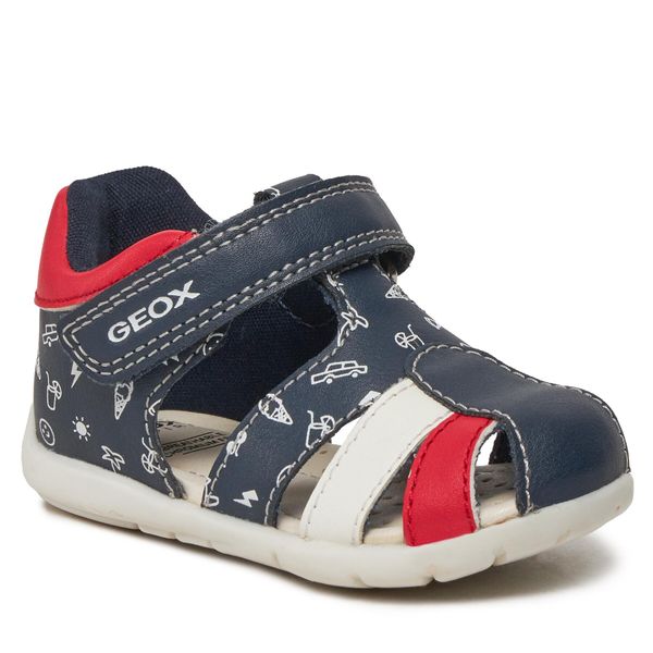 Sandały Geox. Niebieskie sandały chłopięce Geox, bez zapięcia. Za 104.99 zł.