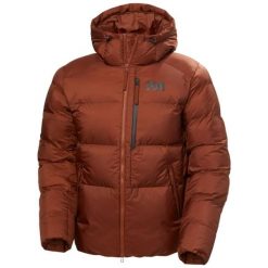 Kurtka puchowa Helly Hansen Active. Brązowe kurtki męskie Helly Hansen, xl, bez wzorów, z materiału, trekkingowe. Za 1,270.00 zł.