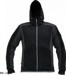CERVA DAYBORO - męska bluza, kaptur, odblaskowe elementy, 55% bawełna, 45% poliester - czarny L. Czarne bluzy męskie CERVA, l, bez wzorów, z bawełny, bez kaptura. Za 184.85 zł.