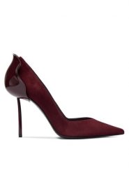Le Silla Szpilki 3115E090BXPPVEL Czerwony. Czerwone szpilki damskie LE SILLA, bez wzorów, ze skóry, bez obcasa, bez zapięcia. Za 2,709.00 zł.