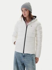 Tommy Jeans Kurtka puchowa DW0DW21617 Biały Regular Fit. Białe kurtki damskie Tommy Jeans, xl, bez wzorów, z jeansu, bez kaptura. Za 929.99 zł.