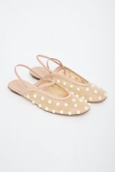 Baleriny z perłami Sonni WEEKEND MAX MARA. Półbuty damskie Weekend Max Mara, bez wzorów, bez obcasa, bez zapięcia. W wyprzedaży za 1,263.20 zł.