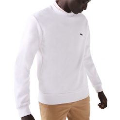 Bluza bez kaptura Męska Lacoste Biały. Białe bluzy męskie Lacoste, m, bez wzorów, z bawełny, bez kaptura. Za 557.00 zł.