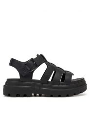 Palladium Sandały Pallacruise Fisherman 94462-008-M Czarny. Czarne sandały damskie Palladium, bez wzorów, z nubiku, bez obcasa, na płaskiej podeszwie, bez zapięcia. Za 381.65 zł.