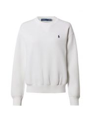 Polo Ralph Lauren Bluza Kobiety Materiał dresowy biały, M. Białe bluzy damskie Polo Ralph Lauren, m, bez wzorów, z dresówki, bez kaptura. Za 599.95 zł.