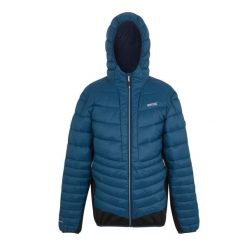 Męska Kurtka Hybrydowa Leedre. Czarne kurtki męskie Regatta, l, bez wzorów, z materiału, z kapturem. Za 151.99 zł.
