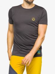 Koszulka z nadrukiem męska La Sportiva Climbing on the Moon T-Shirt. Szare t-shirty męskie La Sportiva, m, bez wzorów, z bawełny, klasyczne, bez kołnierzyka. Za 170.10 zł.