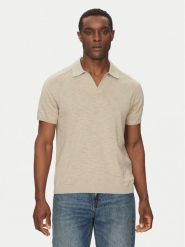 Calvin Klein Polo K10K114087 Beżowy Regular Fit. Brązowe koszulki polo męskie Calvin Klein, m, bez wzorów, z bawełny, bez ramiączek. Za 249.99 zł.