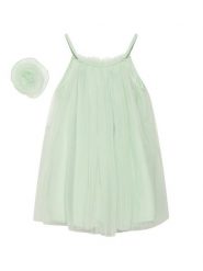 Coccodrillo Sukienka elegancka WC5128302EJG Zielony Regular Fit. Zielone sukienki dla dziewczynek COCCODRILLO, bez wzorów, z syntetyku, eleganckie, bez ramiączek. Za 69.90 zł.