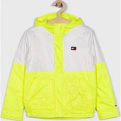 Tommy Hilfiger - Kurtka dziecięca 128-176 cm. Żółte kurtki i płaszcze dla chłopców Tommy Hilfiger, bez wzorów, z materiału, z kapturem. W wyprzedaży za 359.90 zł.