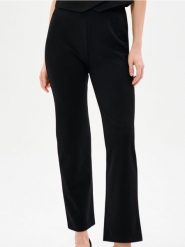 Spodnie straight leg z dzianiny roma - czarny. Czarne spodnie materiałowe damskie Sinsay, l, bez wzorów, z dzianiny. Za 49.99 zł.