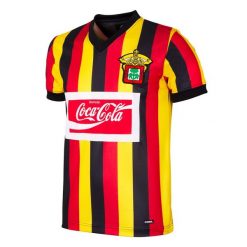 Koszulka retro piłkarska dla dorosłych - Leones Negros 1992-93 - Czerwono-Żółta. Czerwone koszulki sportowe męskie COPA FOOTBALL, bez wzorów, bez kołnierzyka, bez ramiączek, do piłki nożnej. Za 340.84 zł.