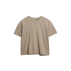 Koszulka damska Superdry Studios. Brązowe t-shirty damskie Superdry., bez wzorów, bez kołnierzyka. W wyprzedaży za 113.70 zł.