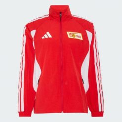 Domowa bluza reprezentacyjna Union Berlin. Białe bluzy męskie Adidas, l, bez wzorów, z dresówki, bez kaptura. Za 529.00 zł.