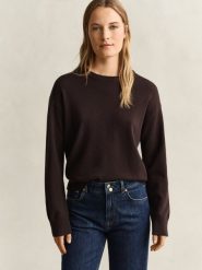 Gant wełniana bluzka Kobiety Wełna (100%) brązowy, M. Brązowe bluzki damskie GANT, m, bez wzorów, z wełny, eleganckie, bez kołnierzyka, bez ramiączek. Za 749.95 zł.