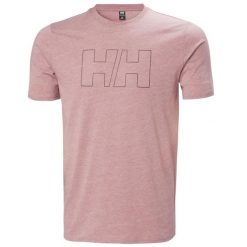 Koszulka Helly Hansen Logo. Fioletowe koszulki sportowe męskie Helly Hansen, bez wzorów, bez kołnierzyka, bez ramiączek, trekkingowe. Za 241.50 zł.