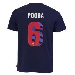 Koszulka France Pogba N°6 2022/23. Niebieskie bluzki z długim rękawem męskie FFF, s, bez wzorów, bez kołnierzyka, bez ramiączek, do piłki nożnej. Za 84.50 zł.