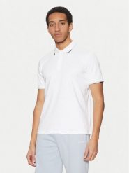 Calvin Klein Polo K10K114130 Biały Regular Fit. Białe koszulki polo męskie Calvin Klein, m, bez wzorów, z bawełny, bez ramiączek. Za 219.99 zł.