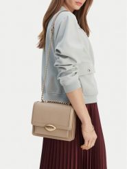 GINO ROSSI Torebka EO-KY129 Beżowy. Brązowe torebki do ręki damskie Gino Rossi, bez wzorów, z materiału, wizytowe, bez dodatków. Za 299.99 zł.