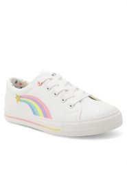 Nelli Blu Sneakersy CSS20379-26 Biały. Białe buty sportowe dziewczęce Nelli Blu, bez wzorów, z materiału, bez zapięcia. Za 89.99 zł.