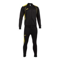 Dziecięcy dres Joma Championship VII. Czarne spodnie sportowe dla chłopców Joma, bez wzorów, z dresówki, sportowe, na fitness i siłownię. Za 244.95 zł.