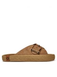 Bohonomad Klapki Casablanca CAS.12-00044 Beżowy. Brązowe klapki damskie Bohonomad, bez wzorów, ze skóry, bez obcasa. Za 349.99 zł.