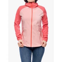 Kurtka softshell damska Columbia Heather Canyon Softshell. Czerwone kurtki sportowe damskie Columbia, bez wzorów, z softshellu, bez kaptura, trekkingowe. W wyprzedaży za 272.20 zł.