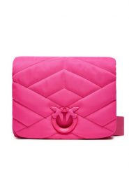 Pinko Torebka Love Click Puff Baby PE 24 PLTT 101584 A1EU Różowy. Czerwone listonoszki damskie Pinko, bez wzorów, z materiału, bez dodatków. Za 1,389.00 zł.
